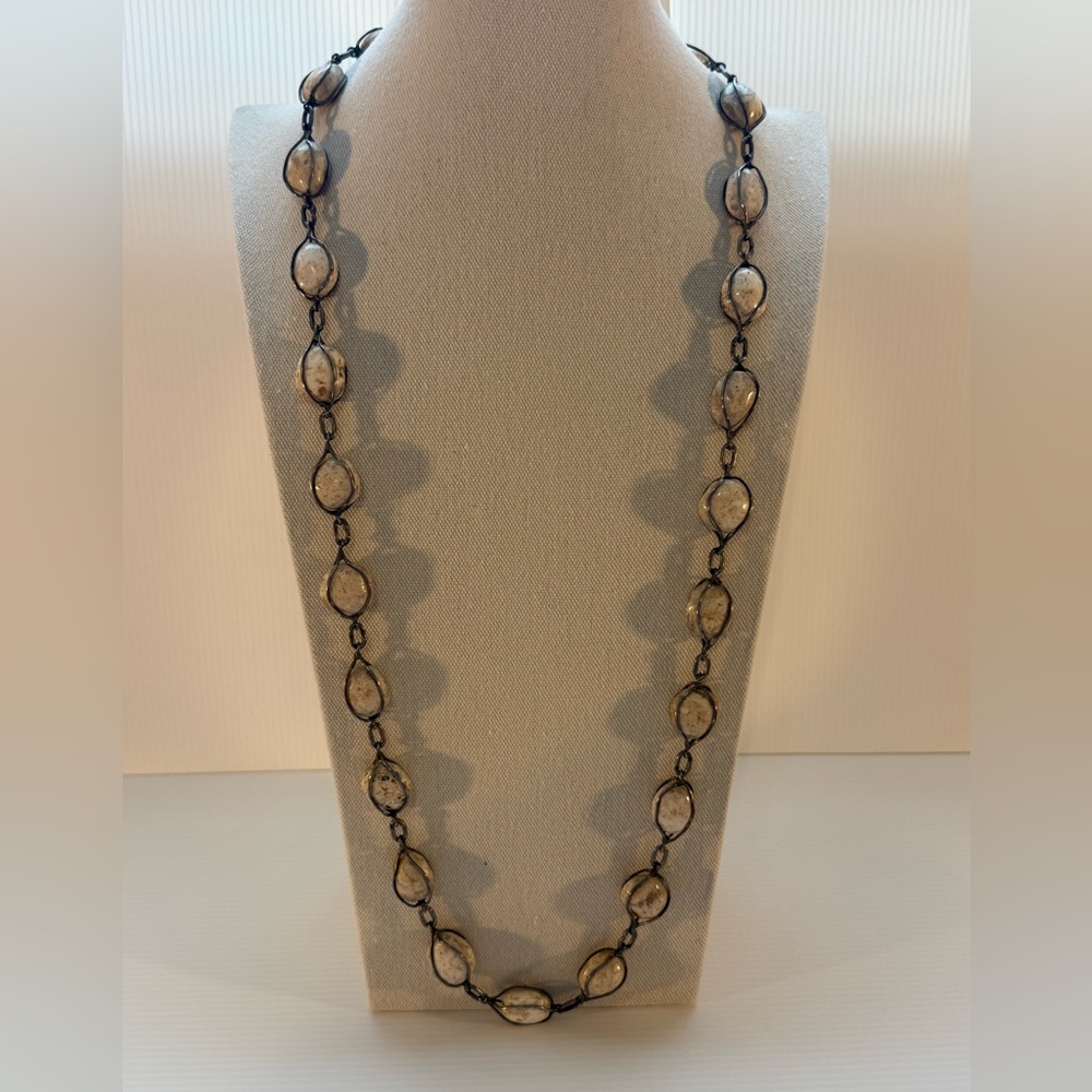 Vintage Polish Silver Wire Wrapped Jasmine Sterling Necklace 140.7g Hallmarked
